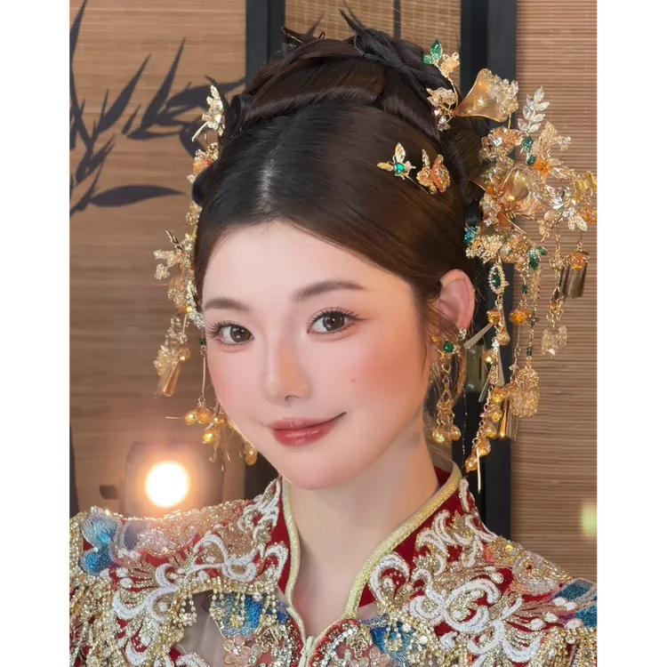 合金婚庆饰品 2025（金枝玉叶）新款秀禾中式新娘结婚饰品411