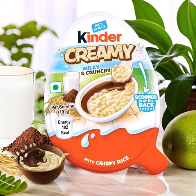 Kinder健达米脆牛奶巧克力Creamy脆香米沉浸式吃货童年回忆小零食