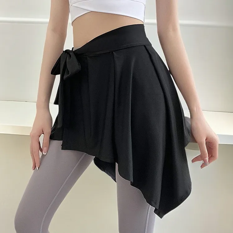 短裙休闲尴尬防走光健身网球裙运动女跑步瑜伽春季半身一片式遮臀