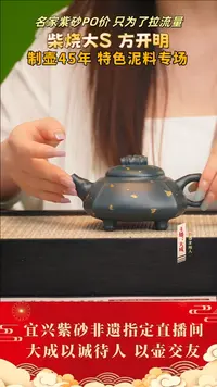 茶壶紫砂91号方开明 绿泥 240cc左右