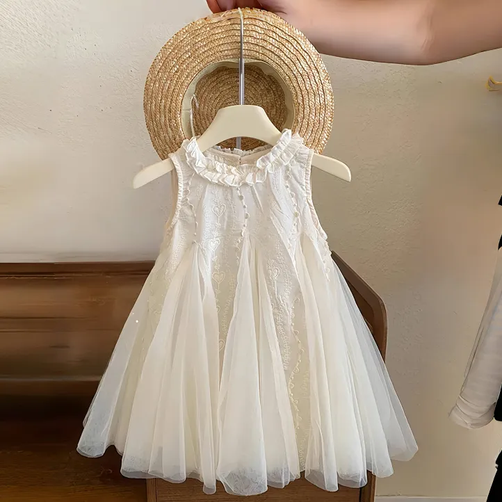 裙子韩版韩版女童吊带裙童装公主裙纯色洋气小童连衣裙夏季礼服