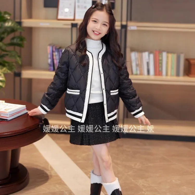媛媛公主【小香风】2025冬季女童新品洋气小香风棉服外套15416R407