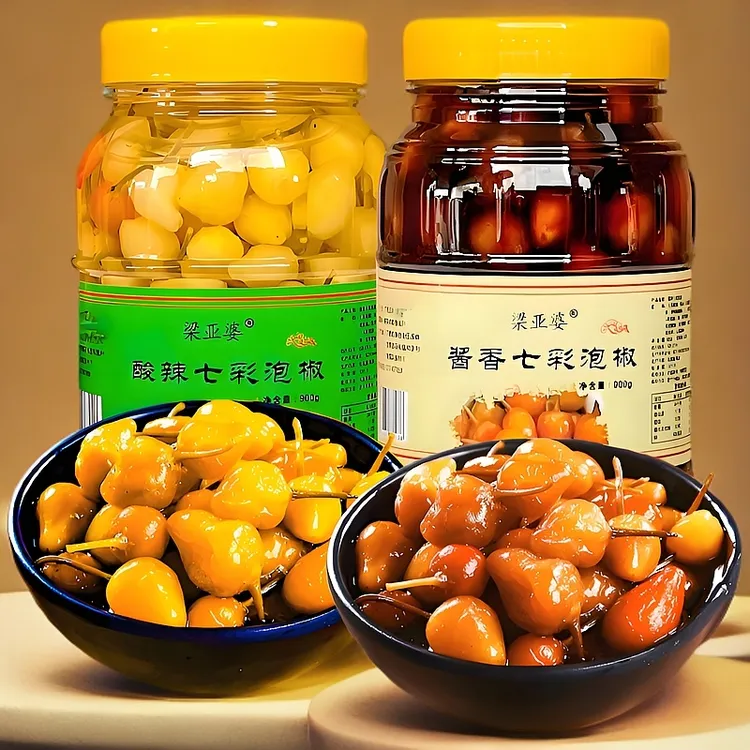 七彩泡椒优质特产腌制灯笼泡椒酱香正宗新鲜香辣传统精选辣椒500g