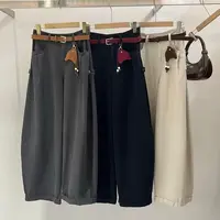 丹丹精选--8870-9870新款一粒扣拉链后腰松紧卷边裤脚休闲裤