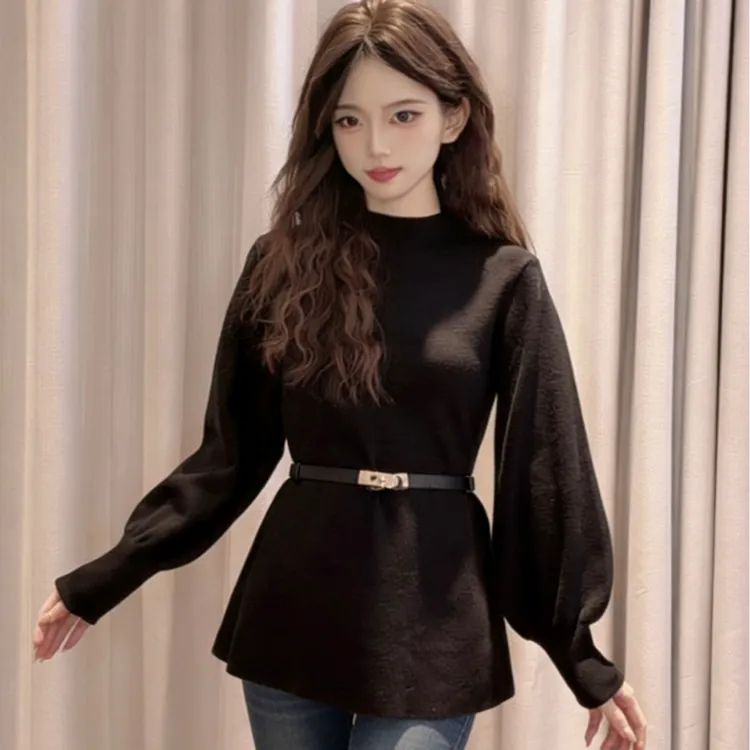 IEF/爱依服2025新款冬季长袖气质显瘦时尚百搭轻奢毛织裙上衣
