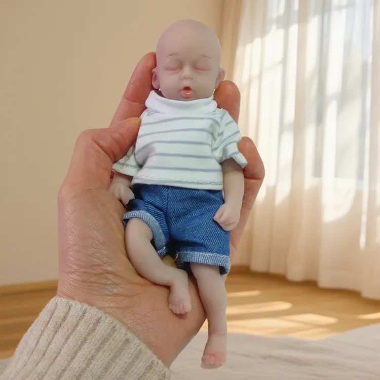 特软18cmmini硅胶重生娃娃益智仿真婴儿娃娃洋娃娃迷你娃娃玩具