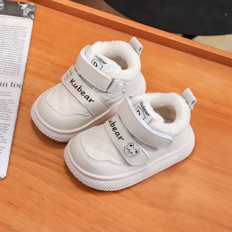 冬季加绒保暖鞋男童鞋女宝宝学步鞋防滑雪地靴1一3周岁婴幼儿小童