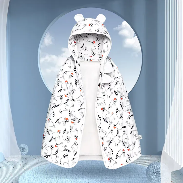 婴儿披风斗篷春秋冬外出防风保暖连帽抱被男女童加厚宝宝外套披肩