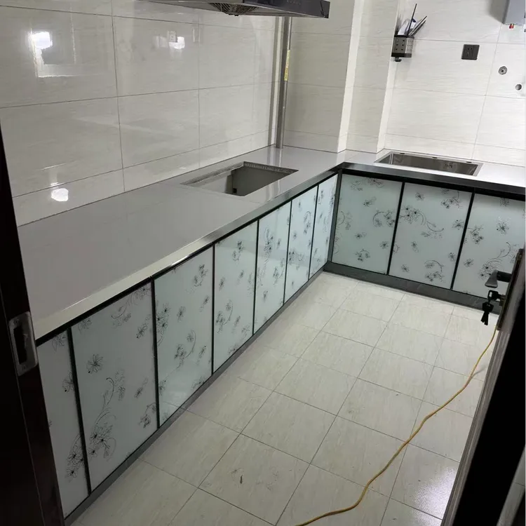 瓷砖橱柜防水防锈不起鼓不变黑，纯瓷砖柜体瓷砖台面晶钢门铰链款