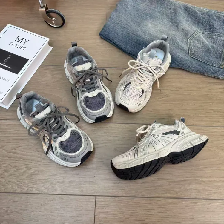 复古小众厚底运动鞋女2025新款秋冬加绒显脚小老爹鞋百搭休闲跑鞋