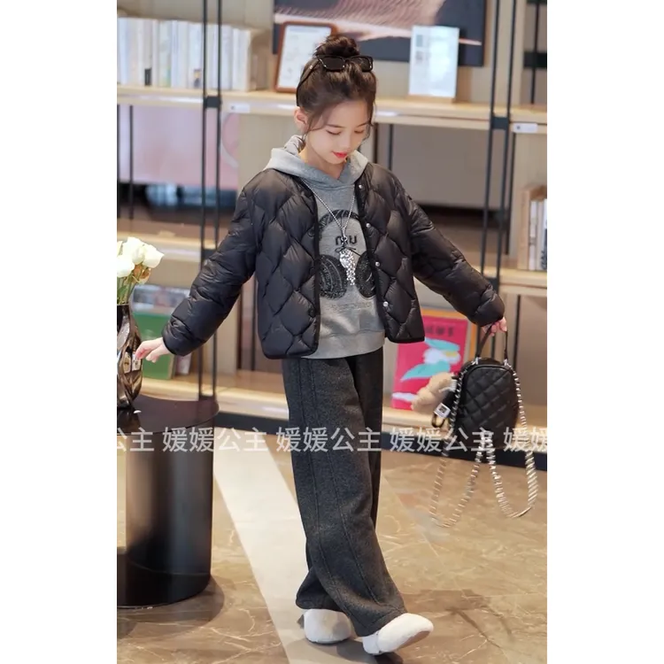 媛媛公主【90白鸭绒】2025冬季新品女童校服神器羽绒服15415Y079