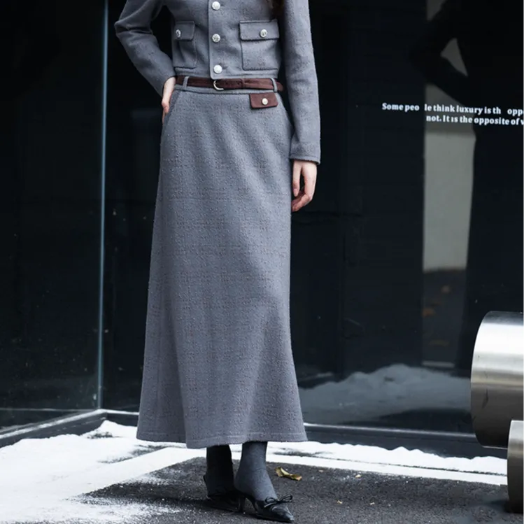 OU.FASHION/欧点秋季小香风羊毛气质短款外套1112440416