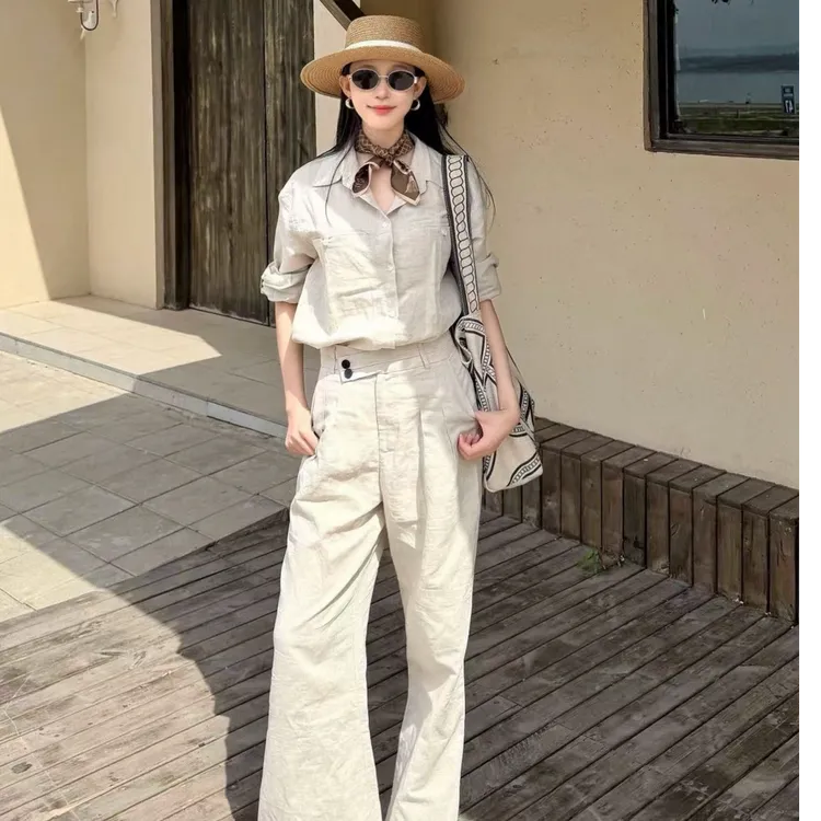 新款休闲风时尚时尚套装显瘦气质网红洋气高腰夏季减龄宽松显瘦