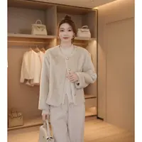 清 贵妇 轻奢米兰貂带毛尖秋冬仿皮草外套WT119