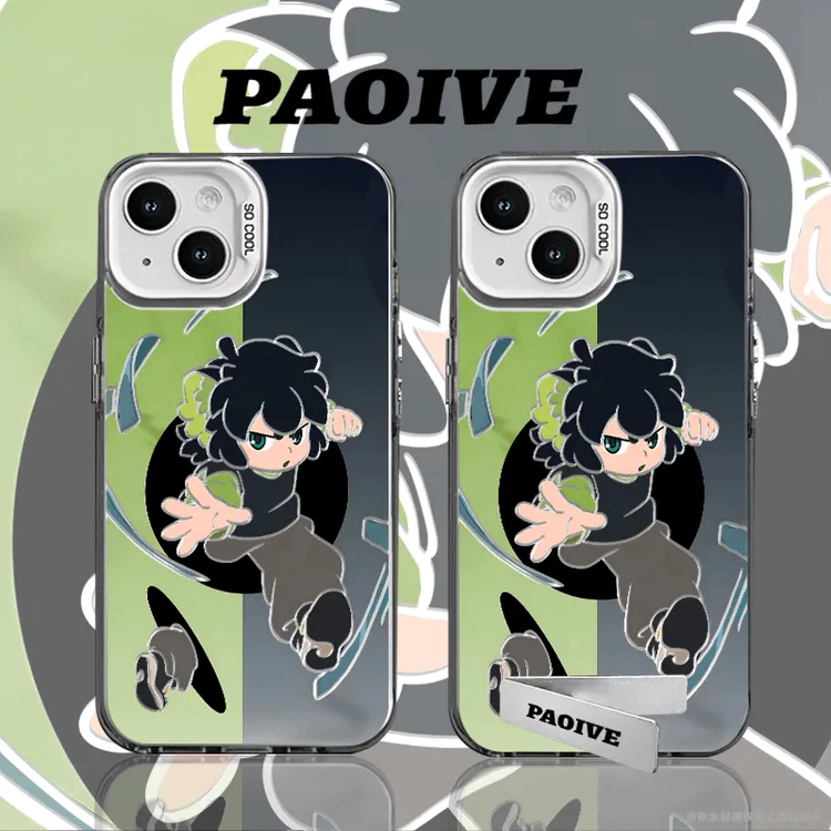 罗小黑适用苹果华为vivoiPhone小米一加荣耀三星防摔彩银手机壳