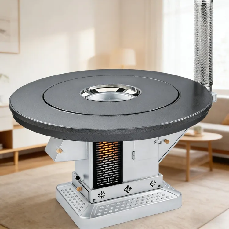 90斤无烟气化炉柴煤两用取暖炉家用烧柴炉子室内烤火炉农村柴火炉