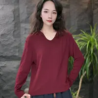 JJ连帽长袖简约通勤V领常规纯色T恤针织休闲气质设计师打底