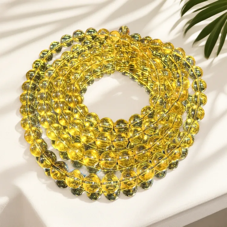 天然缅甸琥珀星际蓝琥珀精美时尚项链7.8mm