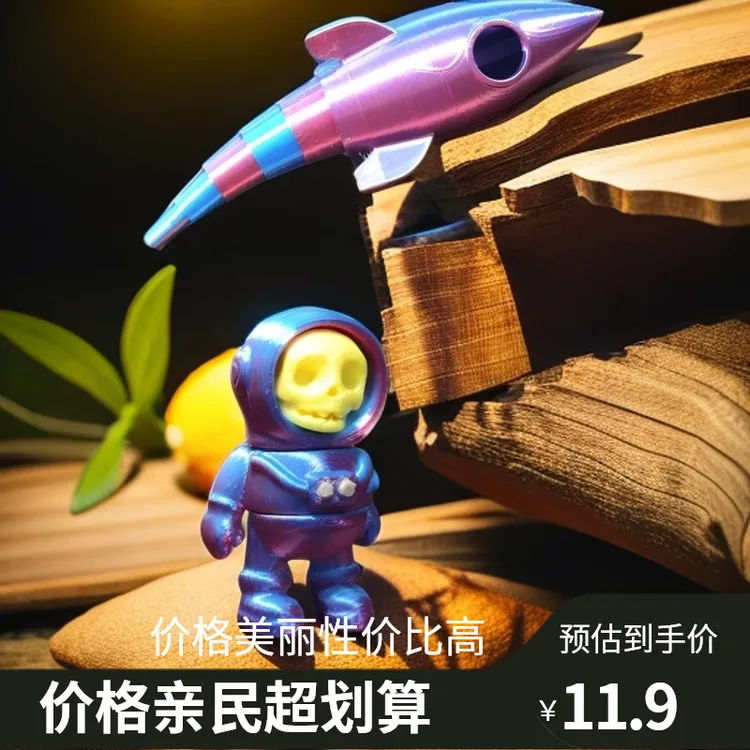 太空立体宇航员宇宙飞船3D模型拼装玩具手工DIY礼物冰箱贴