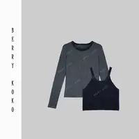 【MISSKO】早秋真2件叠穿百搭显瘦针织马甲两件套气质两件套马甲J25