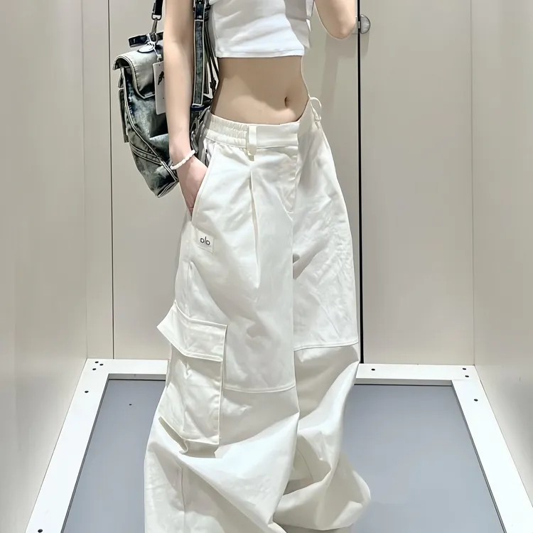 2025新款时尚工装裤秋季女式运动户外休闲美式宽松阔腿长裤潮流裤