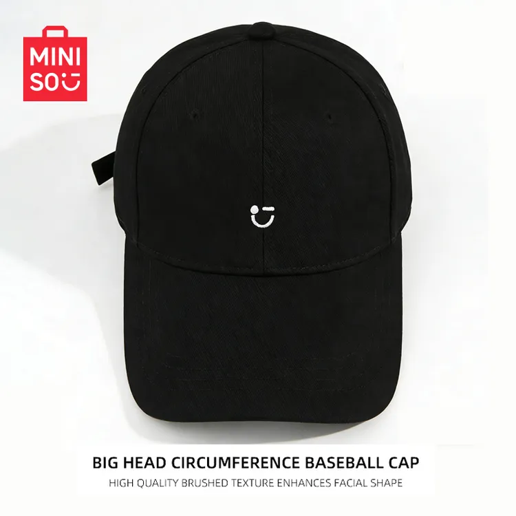 MINISO/名创优品帽子女大头围显脸小棒球帽表情鸭舌帽男韩系户外
