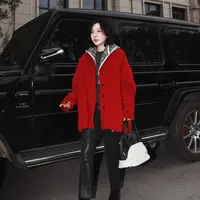 PENNYPENG 跨年夜 黑标系列冬季时髦大气翻领羊绒宽松毛呢大衣