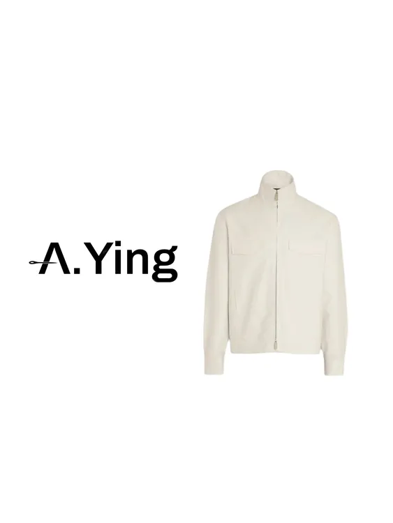 A.Ying【25FW 0818】杰尼家秋季老钱纯色双口袋短夹克休闲双拉链