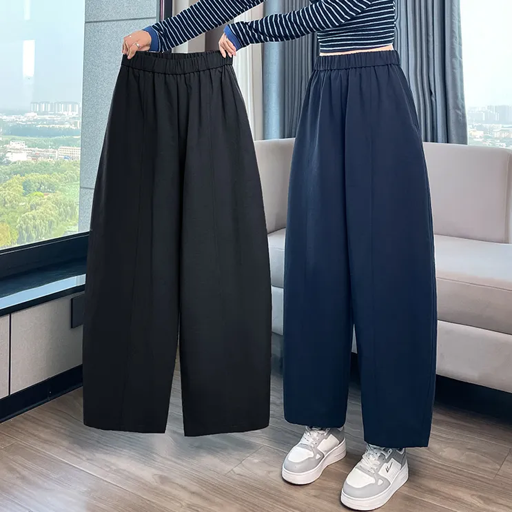 弯刀裤女春秋九分裤小个子高腰宽松镰刀裤2025新款女款香蕉裤大码