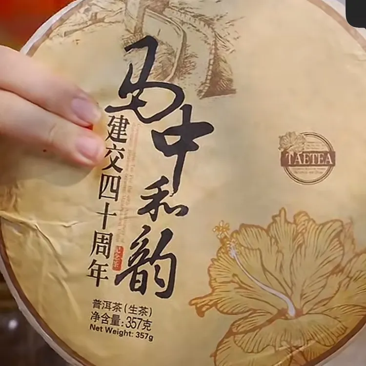 品鉴装 1401 马中和韵 普洱茶生茶  中马建交40周年纪念茶