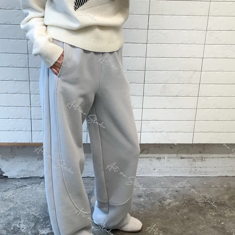 【ART ME】小暖炉棉感镰刀高克重加绒一条过冬五色休闲裤子w2129l1