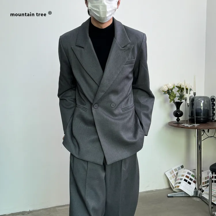 mountain tree版型chao正!西装外套免烫高级感百搭气质休闲西服