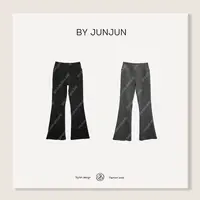 ByJunjun【竹竿腿】超弹绒面瑜伽型超显瘦微喇裤