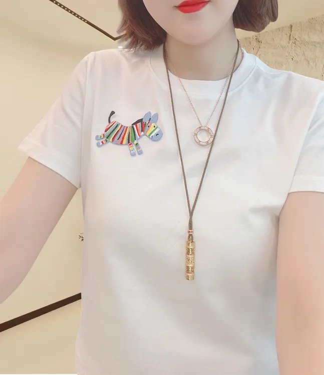 【小马刺绣】洋气短款T恤2025新款爆款内搭百搭宽松小个子短袖上衣