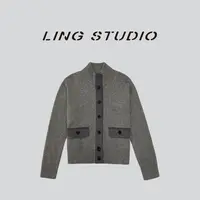 LING/STUDIO『忽然之间』绵羊毛百搭时尚减龄气质开衫毛衣5092613
