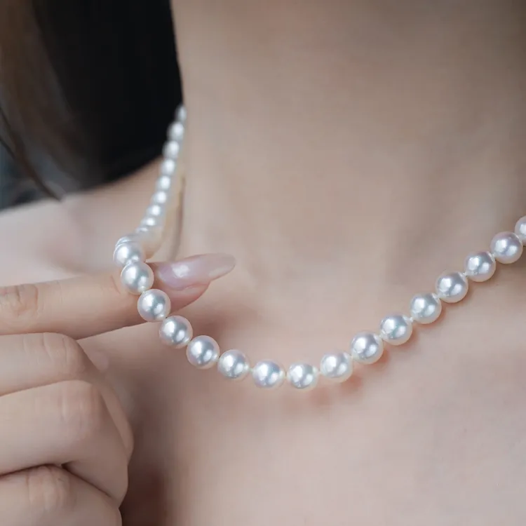 AKOYA【特供】海水珍珠满串SP白光S925银7-8时尚百搭1211