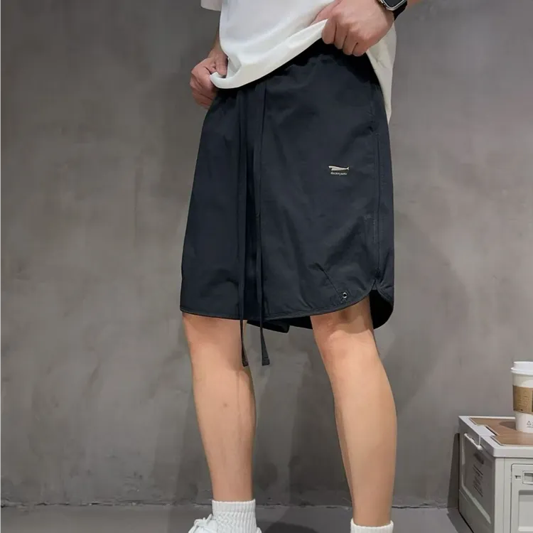 夏季简约风直筒裤速干短裤中裤宽松失序混搭风运动百搭薄款五分裤