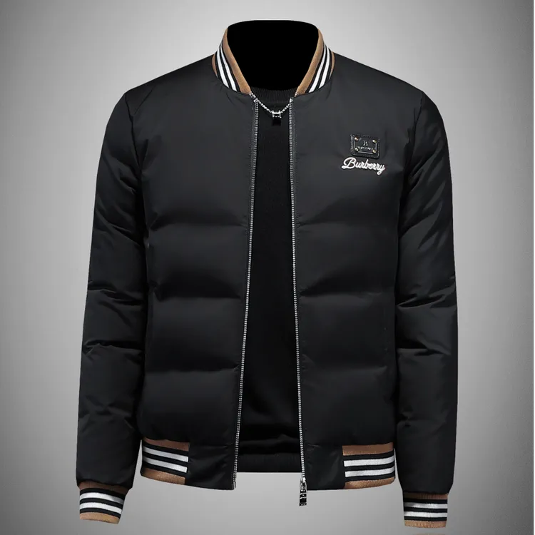 2025新款棒球羽绒服男加厚潮牌休闲简约刺绣短款加厚保暖外套潮流