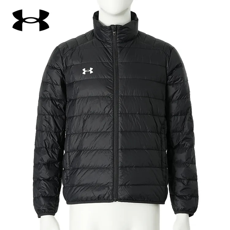 安德玛男士运动排骨羽绒服冬季短款轻薄立领修身保暖内搭防风外套