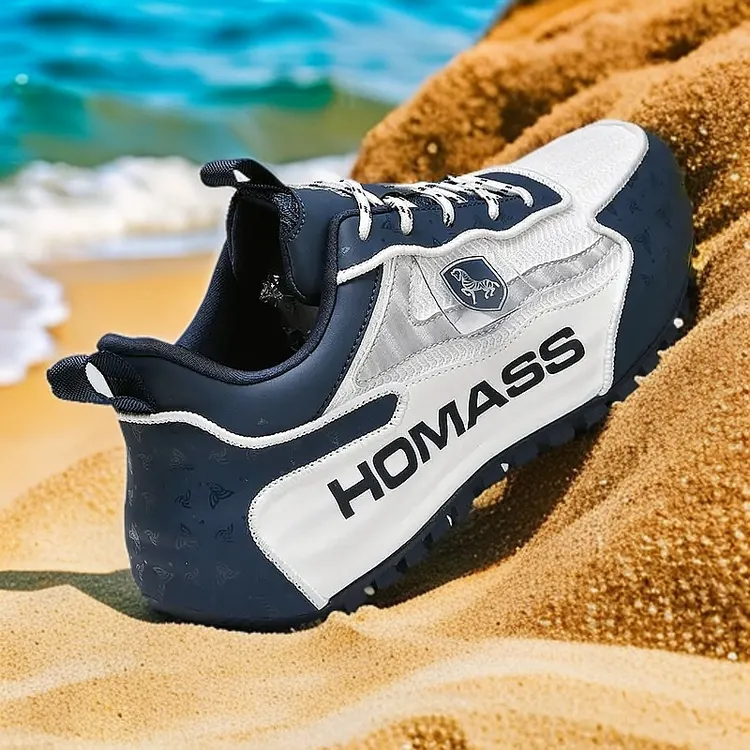 HOMASS霍玛仕新款手工定制轻奢运动赛车鞋男男复古透气男运动鞋