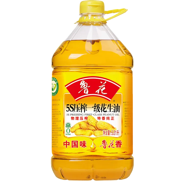 鲁花5S物理压榨一级花生油5.21L优质原料压榨纯正花生油