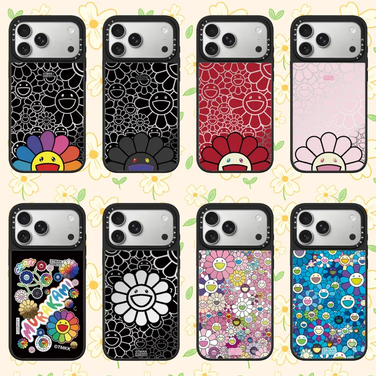 【村上隆太阳花系列】苹果17AI键电容版适用于iPhone17ProMax手机壳