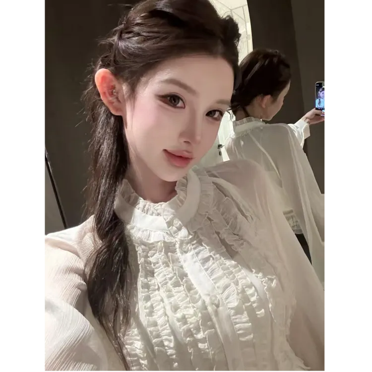 YIYI SOLO【匿名日光】蕾丝达拉衬衫   TY1059