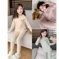 【慕斯暖绒】超软糯男女中大童儿童内衣A类家居服秋衣秋裤保暖套装