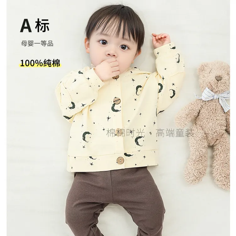 上新！A类纯棉婴幼儿春秋外套 北欧风 宝宝时尚棒球服