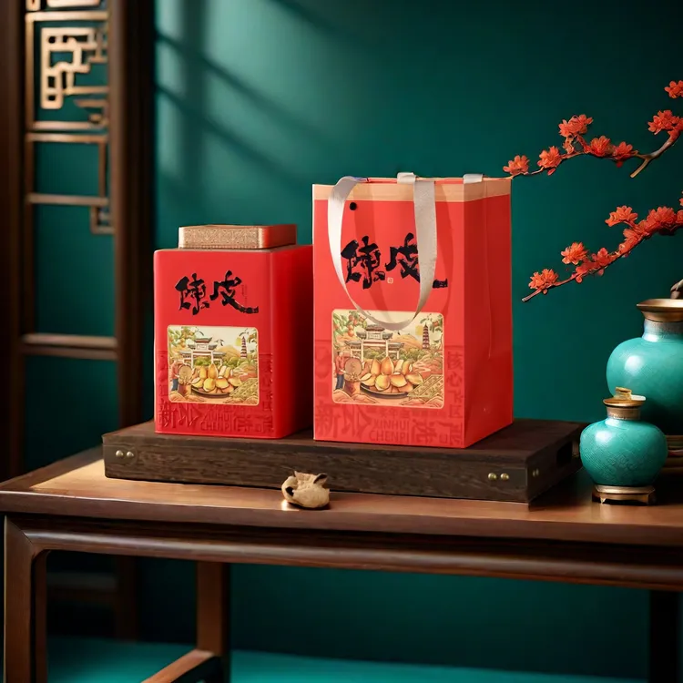 （2019年新会陈皮）铁罐装一线产区老树生晒干仓大红老陈皮 200克