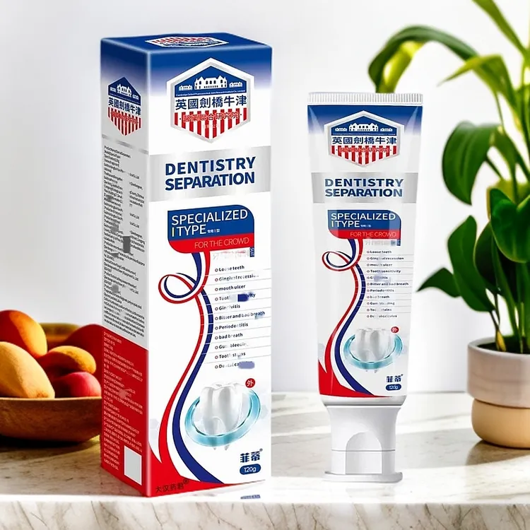 【4支】菲蒂牙膏清新牙科分离剂口腔膏120g/支