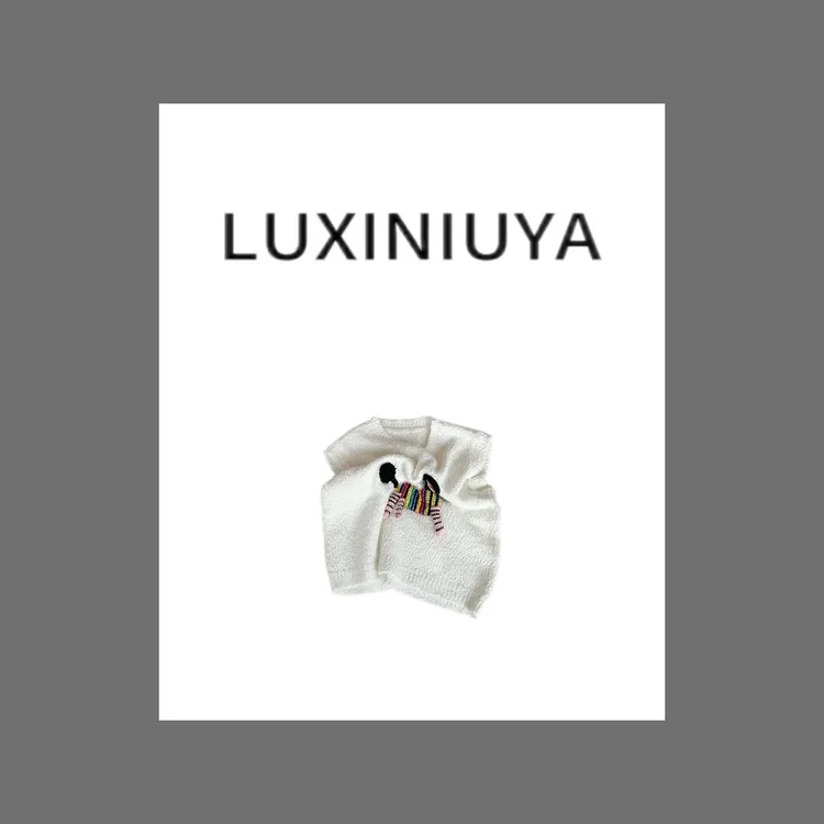 【LUXINIUYA】小马甲 2025新品手工编织彩虹小马针织背心#CX2606