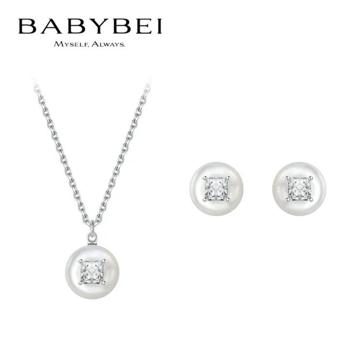 BABYBEI/初贝 铜项链 财源滚滚项链耳钉母贝气质简约百搭质感好运