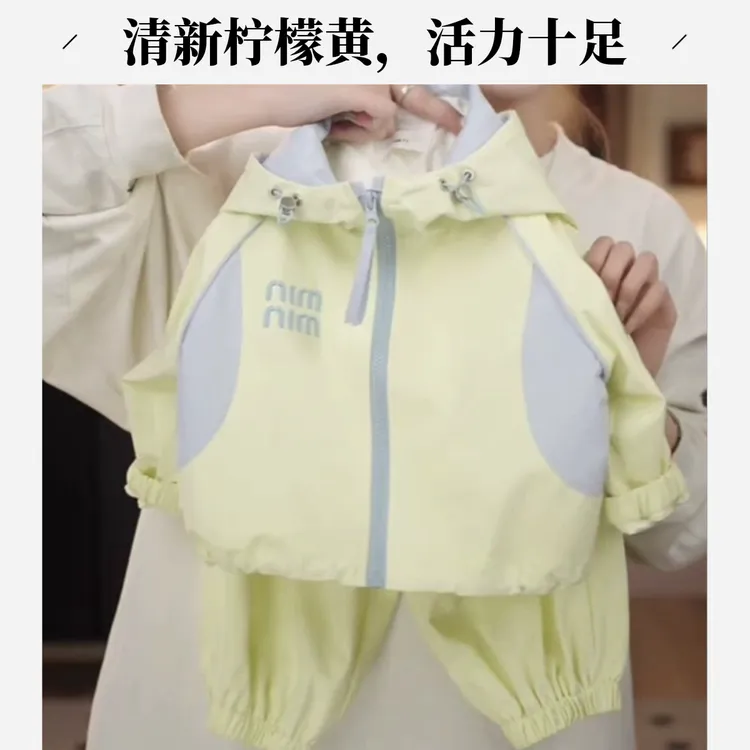 常规款春季套装女童秋季上衣男女通用男连帽女宝洋气